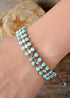 Boho Bracelet, Friendship Bracelet, Pink Rhodonite and Blue Amazonite